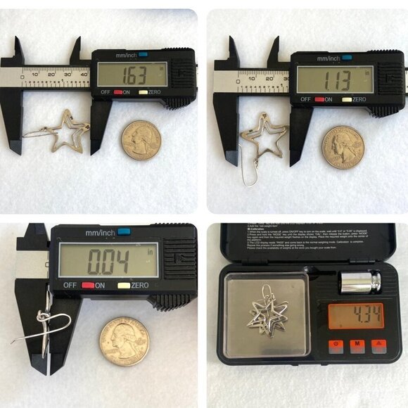 Silpada Sterling Silver 925 Wish Upon A Star Celestial Cutout Dangle Earrings - Picture 10 of 16